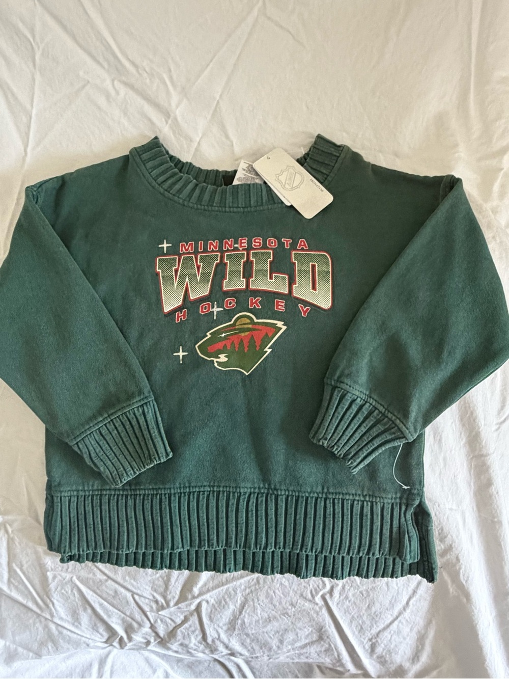 NHL Minnesota Wild Green Kids Sweatshirt